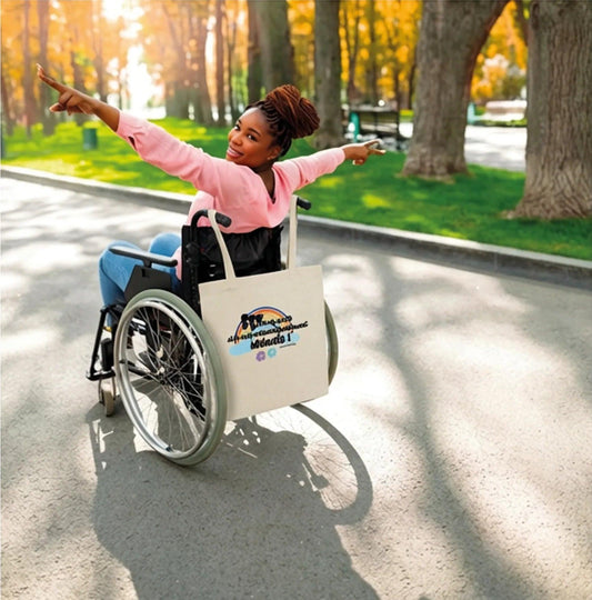 Tote bag Après la pluie Seplavie coton bio, accessoire engagé handicap invisible impression française