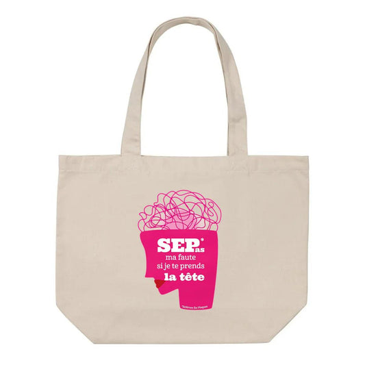 Grand sac Tête en Nuages Seplavie en coton bio, cadeau pour proche ou aidant SEP