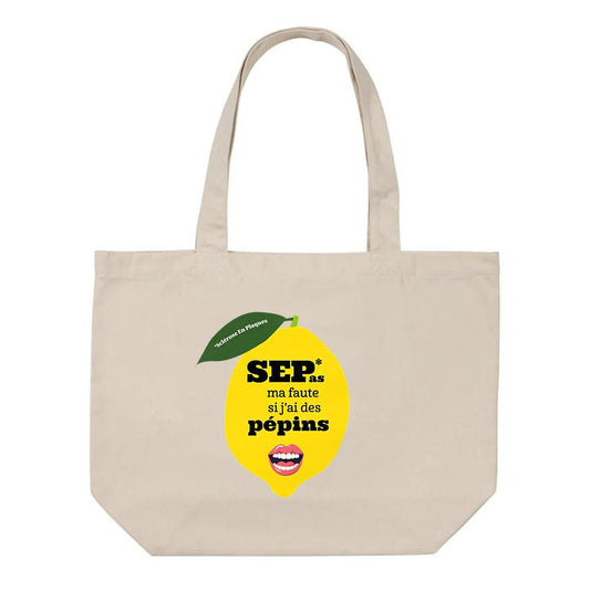 Grand sac Pépin de Vie Seplavie en coton bio, accessoire pour personne avec sclérose en plaques