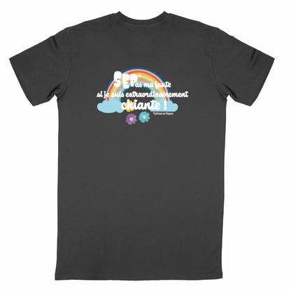 T-shirt unisexe Après la pluie Seplavie noir dos, impression française sclérose en plaques