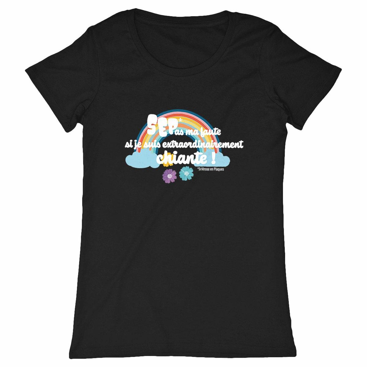 T-shirt femme  noir Après la pluie Seplavie noir, mode engagée sclérose en plaques