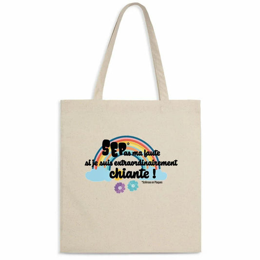 Tote bag Après la pluie Seplavie arc-en-ciel en coton bio, accessoire positif sclérose en plaques