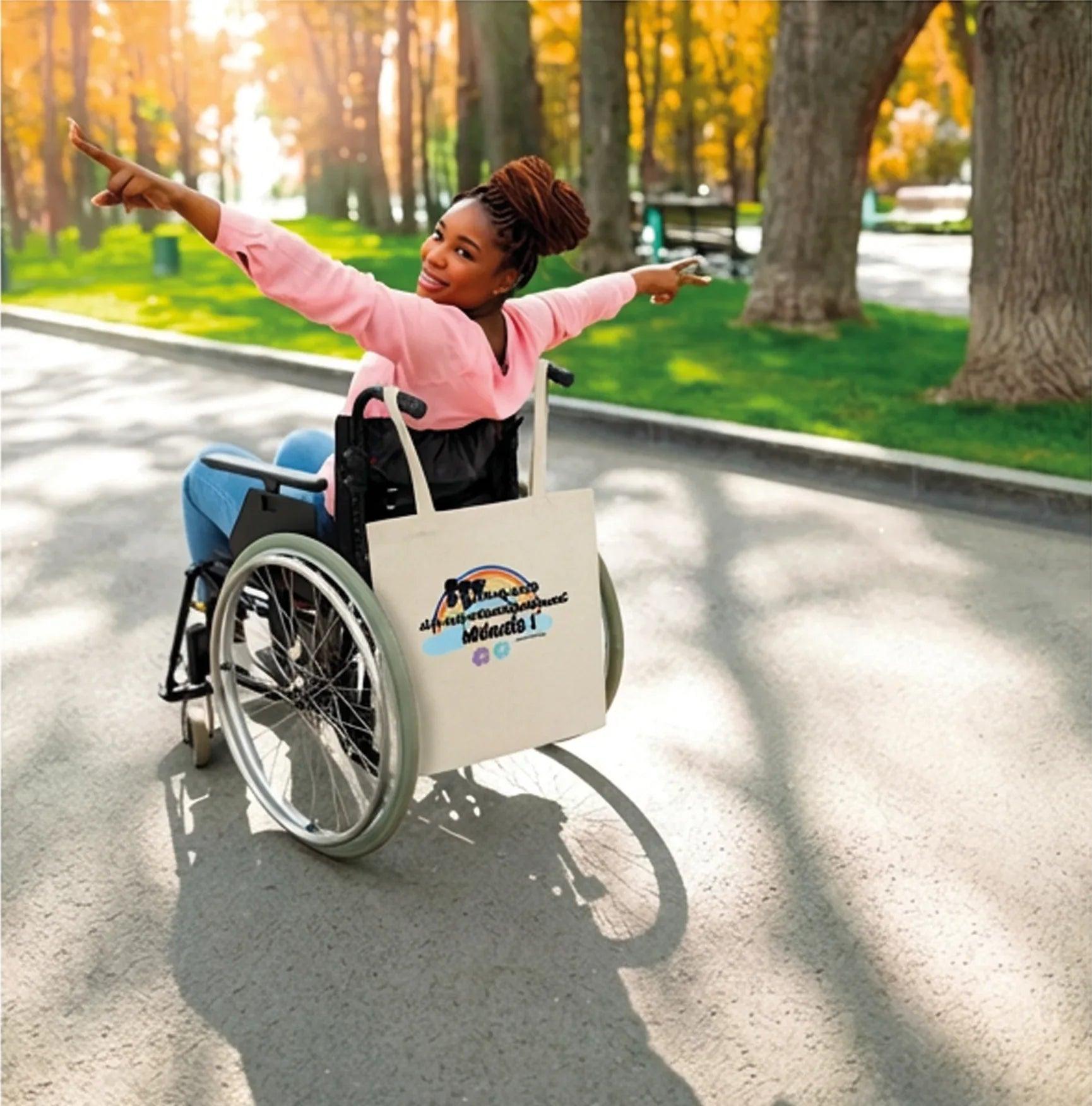 Tote bag Après la pluie Seplavie coton bio, accessoire engagé handicap invisible impression française
