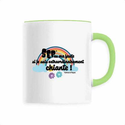 Mug Après la pluie Seplavie face principale, design arc-en-ciel sclérose en plaques